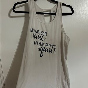 Champion White Tank Top with Black Script